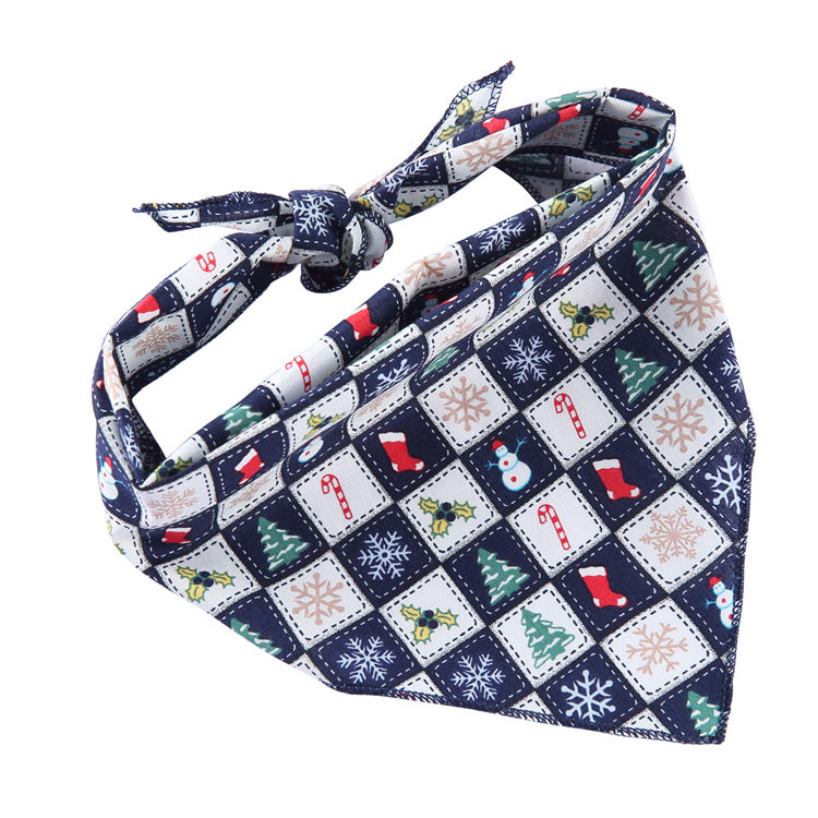 Adjustable Dog Bandana Cotton Pet Neckerchief Cat Triangle Scarf Soft Saliva Towel Small Medium Large Dog Accessories