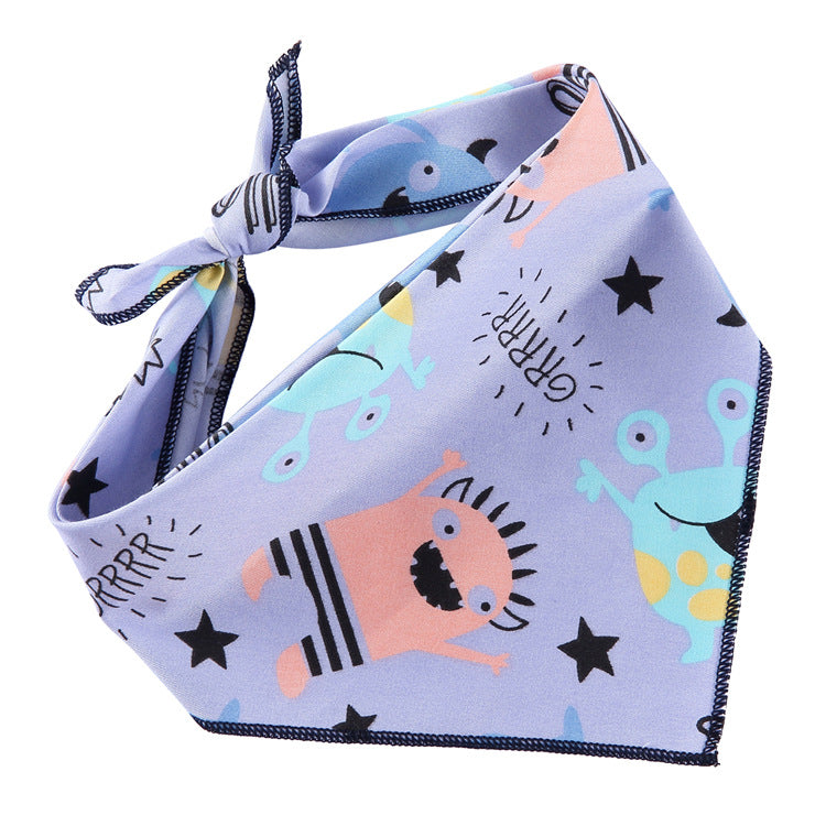 Adjustable Dog Bandana Cotton Pet Neckerchief Cat Triangle Scarf Soft Saliva Towel Small Medium Large Dog Accessories