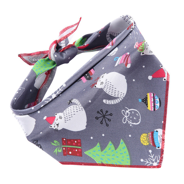 Adjustable Dog Bandana Cotton Pet Neckerchief Cat Triangle Scarf Soft Saliva Towel Small Medium Large Dog Accessories